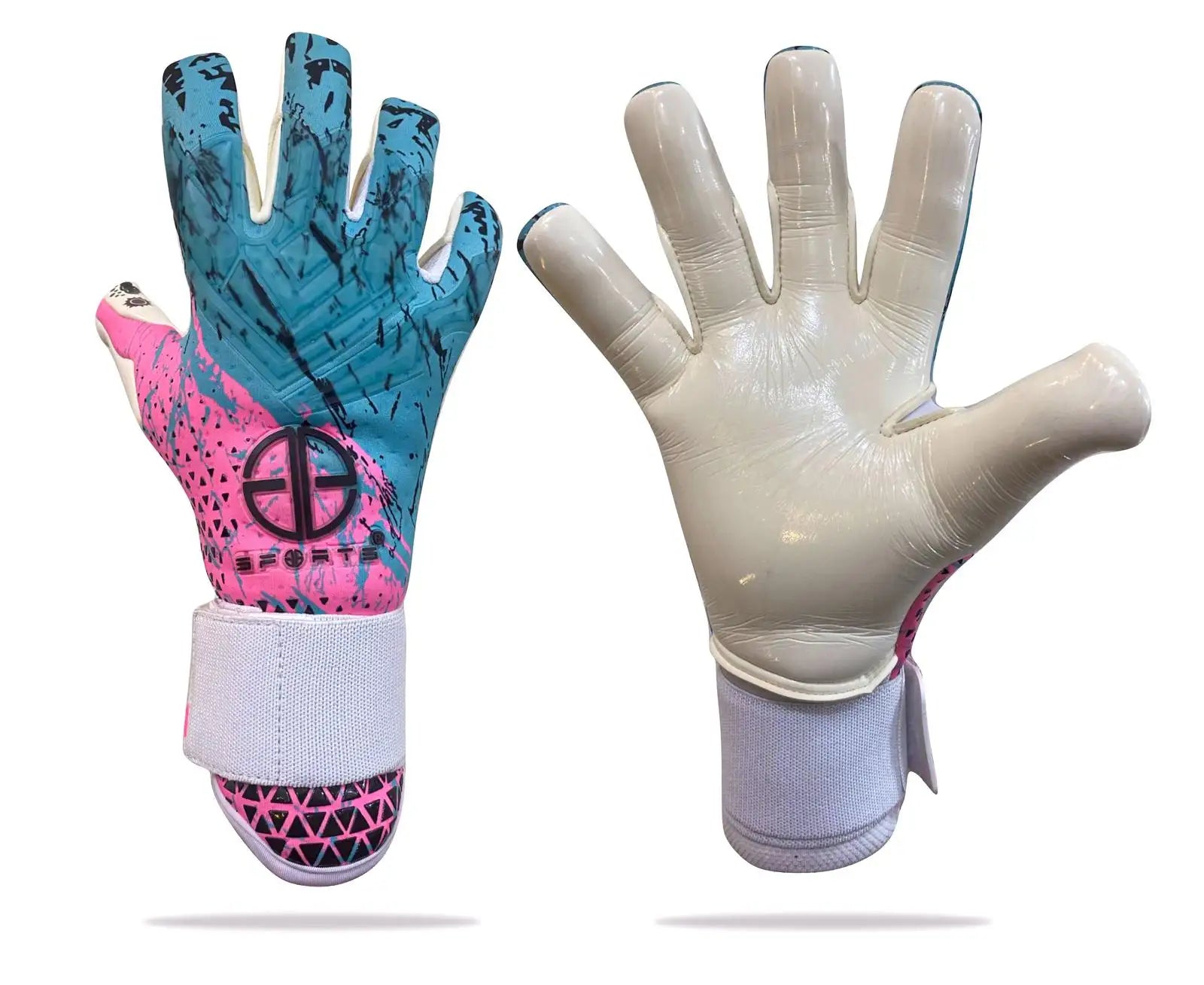 Blue and Pink Goalkeeper Gloves for Kids | GG Sports Pro