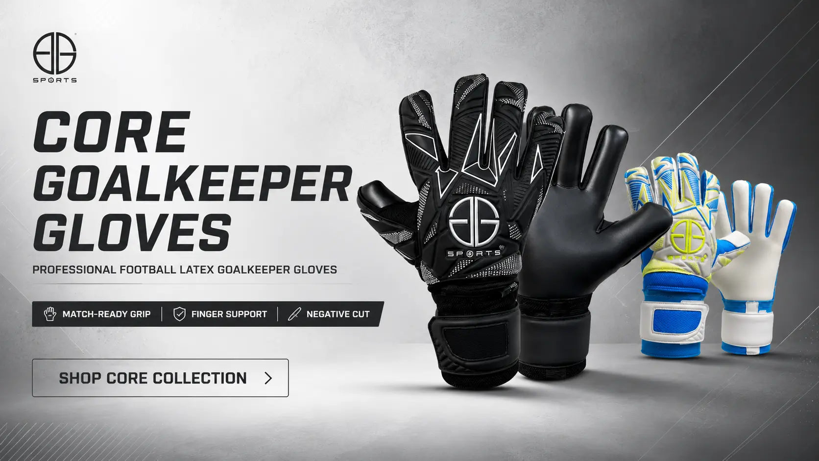 Core Goalkeeper Gloves | Professional Black & Goalkeeper Gloves - GGSportsPro