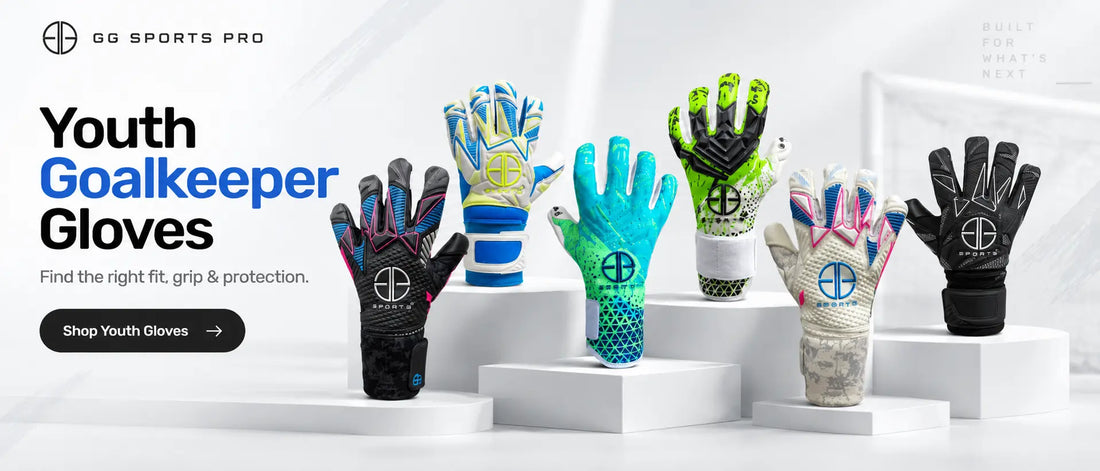 Youth goalkeeper gloves for soccer with grip and protection options