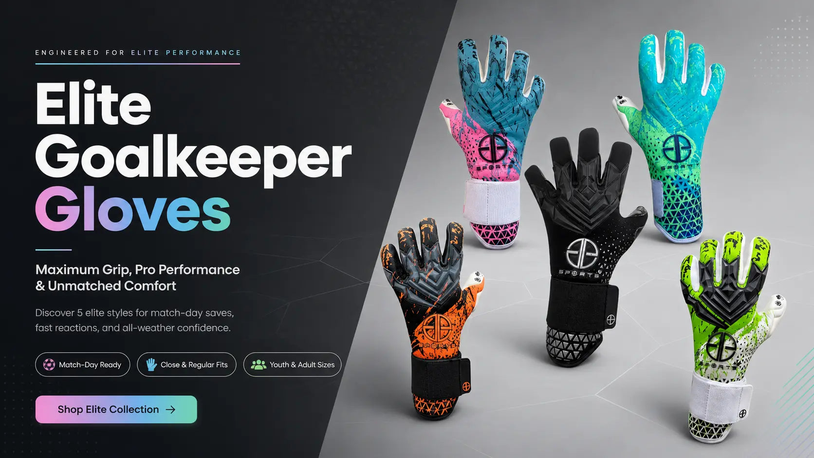 Elite Goalkeeper Gloves Maximum Grip, Pro Performance & Unmatched Comfort