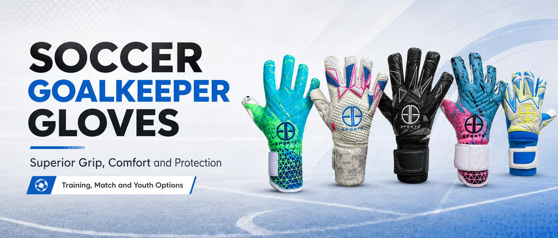 Soccer goalkeeper gloves in five colorways training, match, and youth options